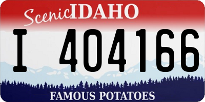 ID license plate I404166
