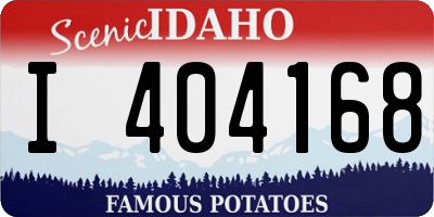 ID license plate I404168