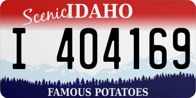 ID license plate I404169
