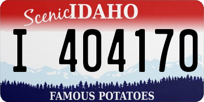 ID license plate I404170