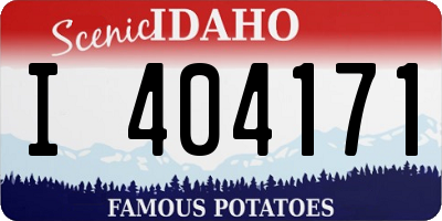 ID license plate I404171