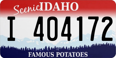 ID license plate I404172