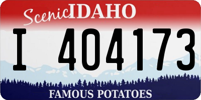 ID license plate I404173