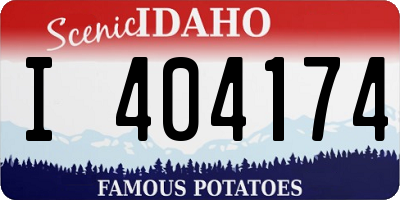 ID license plate I404174