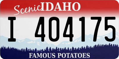 ID license plate I404175
