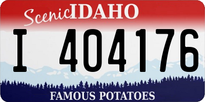 ID license plate I404176