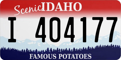 ID license plate I404177