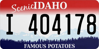 ID license plate I404178