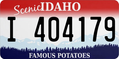 ID license plate I404179