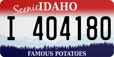 ID license plate I404180