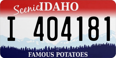 ID license plate I404181