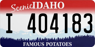 ID license plate I404183