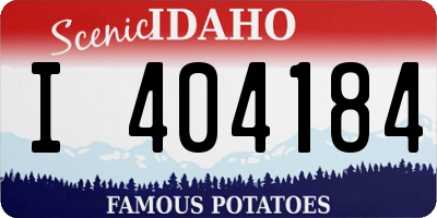 ID license plate I404184