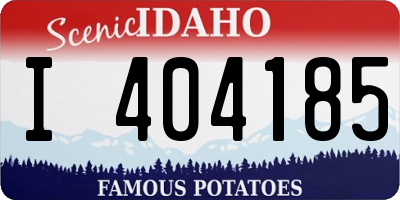 ID license plate I404185