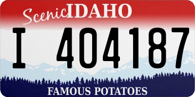 ID license plate I404187