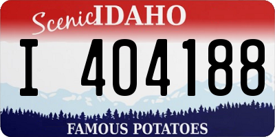 ID license plate I404188