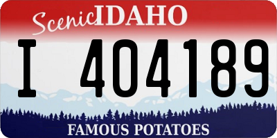 ID license plate I404189