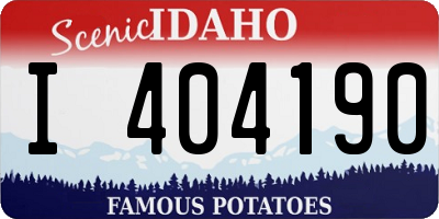 ID license plate I404190