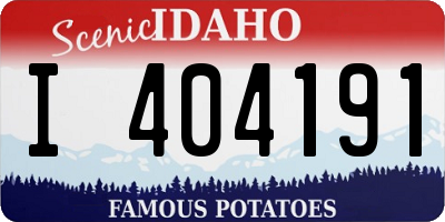 ID license plate I404191