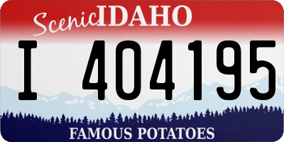 ID license plate I404195