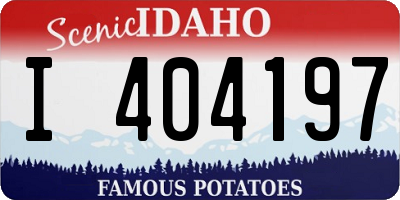 ID license plate I404197
