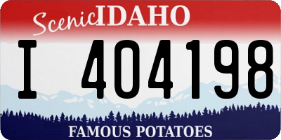 ID license plate I404198