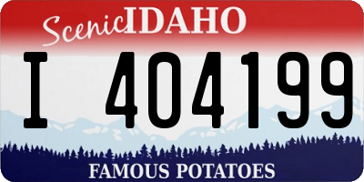 ID license plate I404199