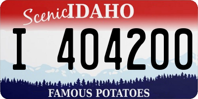 ID license plate I404200