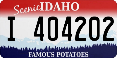 ID license plate I404202