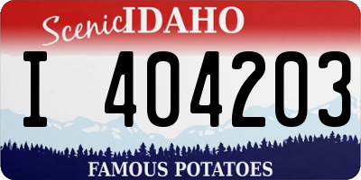 ID license plate I404203