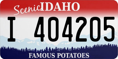 ID license plate I404205