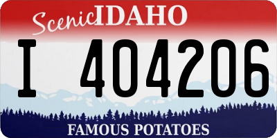 ID license plate I404206