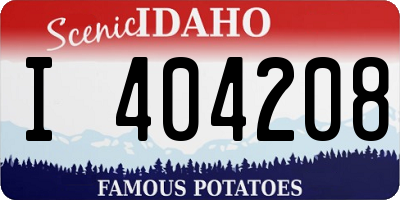 ID license plate I404208