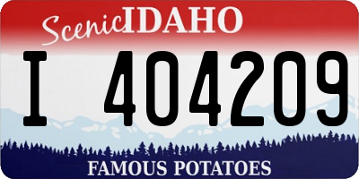 ID license plate I404209