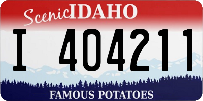 ID license plate I404211
