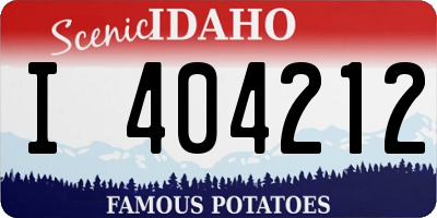 ID license plate I404212