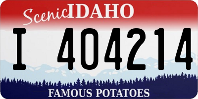 ID license plate I404214