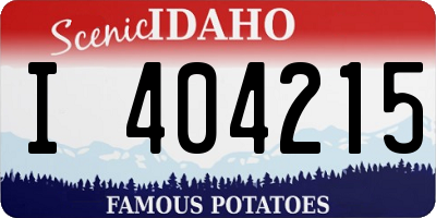 ID license plate I404215