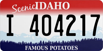 ID license plate I404217