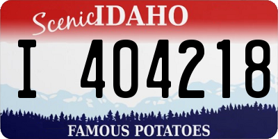 ID license plate I404218