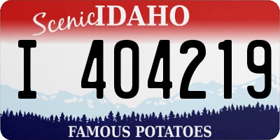 ID license plate I404219