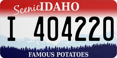 ID license plate I404220