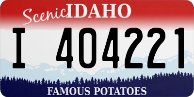 ID license plate I404221