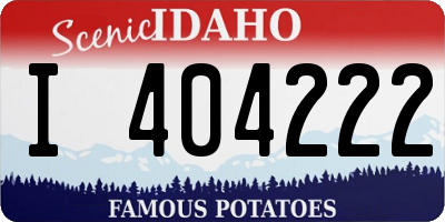 ID license plate I404222