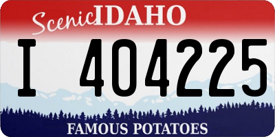 ID license plate I404225
