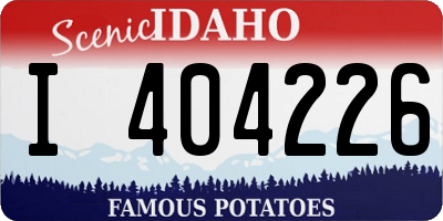 ID license plate I404226