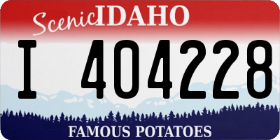 ID license plate I404228