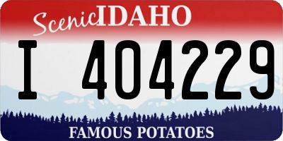 ID license plate I404229