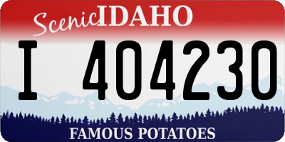 ID license plate I404230