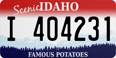 ID license plate I404231